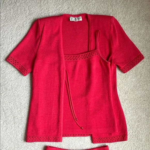 St. John Collection By Marie Gray Vintage Y2K Coord Skirt Set Women’s 2 Salmon - Picture 3 of 16